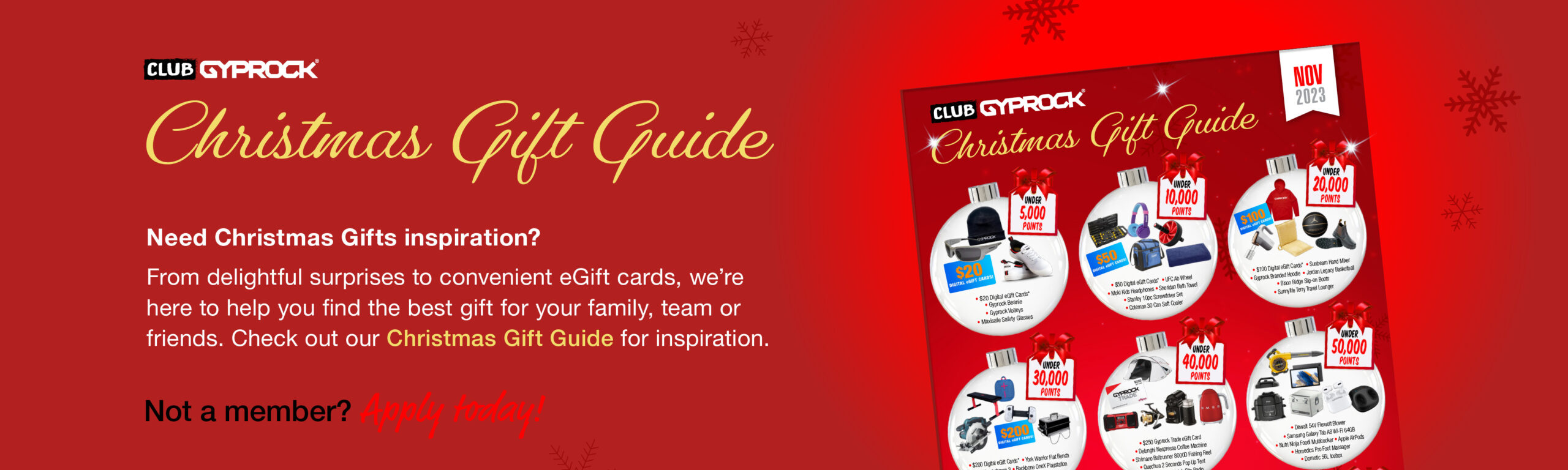 CSR Club Gyprock Christmas Gift Guide Web Banner November 2023