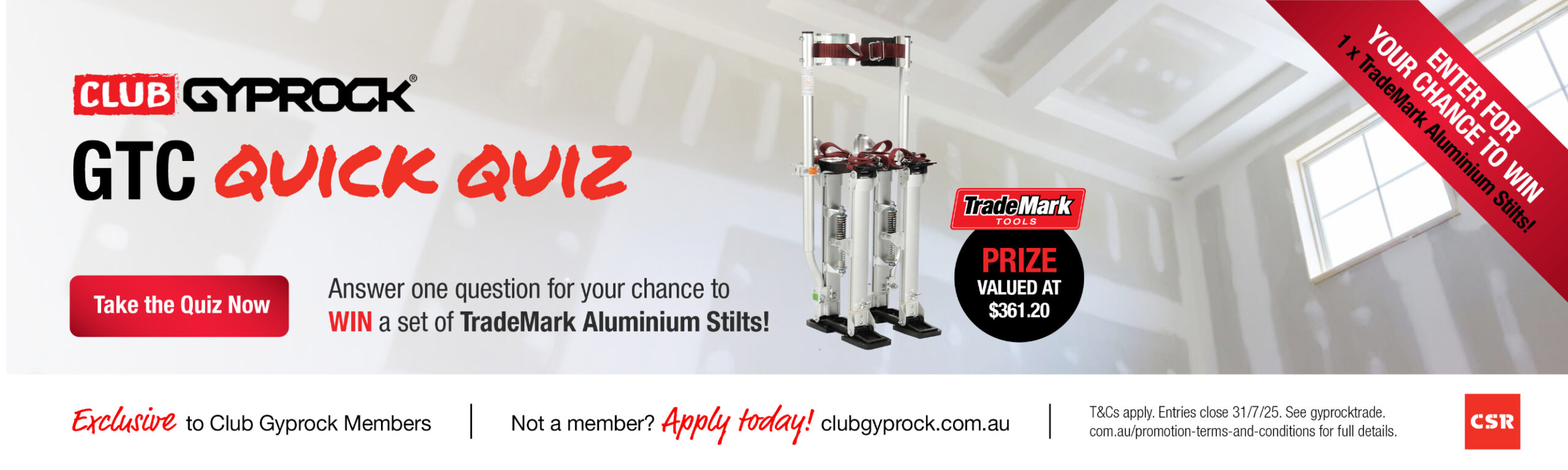 Gyprock Trade Centre Quick Quiz Desktop Banner